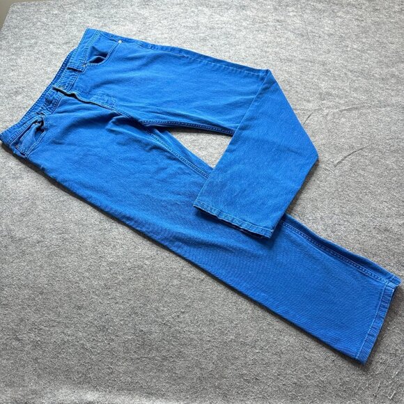 prAna Jeans Men 36 x 31 Blue Theorem Stretch Slim Fit Sapphire M4TH32313 - Picture 1 of 16